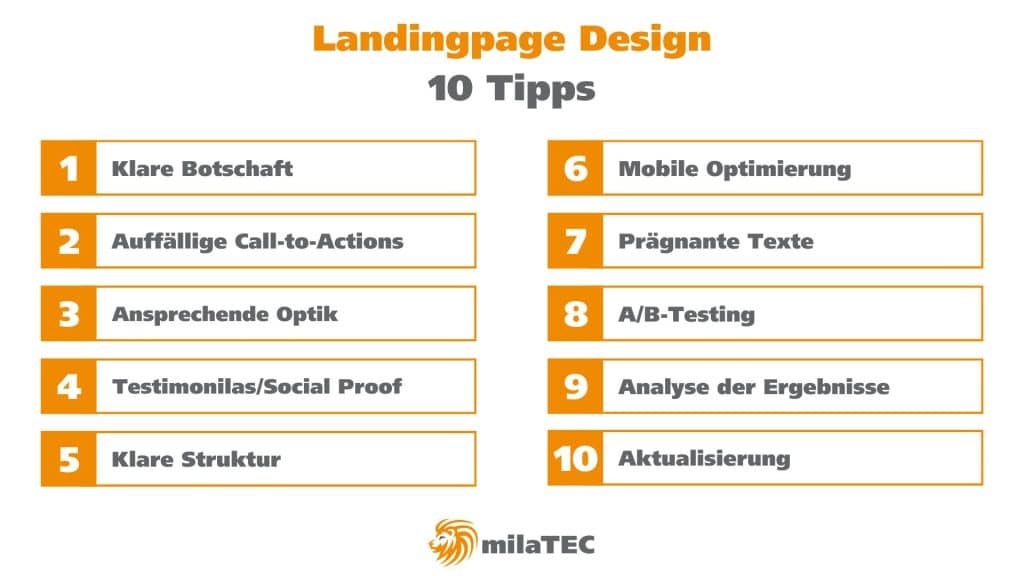 Tipps zum Landingpage Design