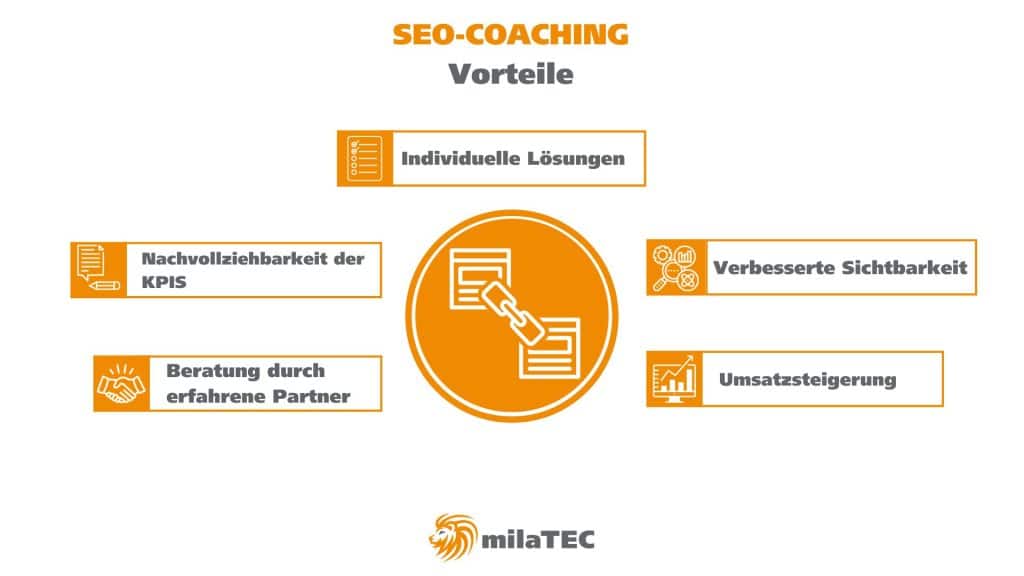 Infografik zu Vorteilen von SEO-Coaching